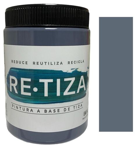 Pintura Vintage/Tizada, color GRIS MARENGO/TERRAZA 1 Kilo, Base Agua Retiza-0