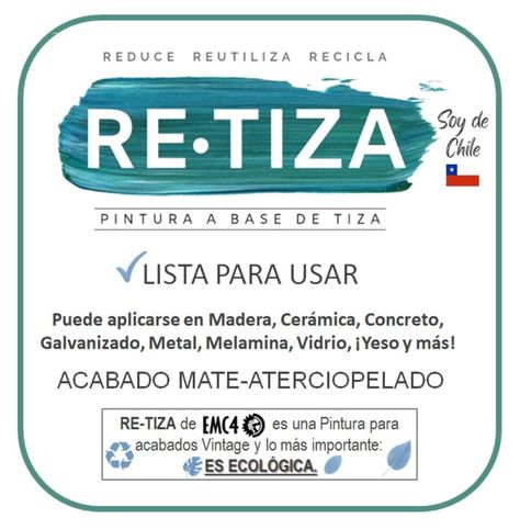 Pintura Vintage/Tizada, color GRIS MARENGO/TERRAZA 1 Kilo, Base Agua Retiza-4