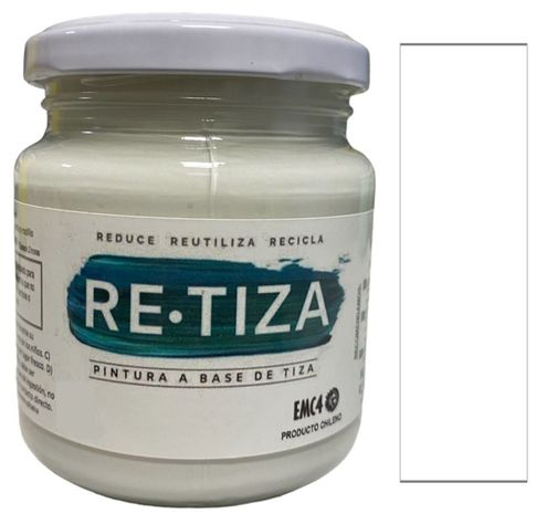 Pintura Vintage/Tizada, color Blanco Invierno 250 gramos, Base Agua Retiza-0