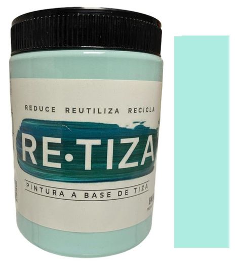 Pintura Vintage/Tizada, color VERDE MENTA 1 Kilo, Base Agua Retiza-0