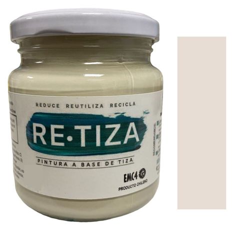 Pintura Vintage/Tizada, color Blanco Crudo 250 gramos, Base Agua Retiza-0