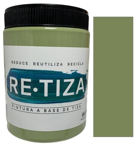 Pintura Vintage/Tizada, color TE VERDE 1 Kilo, Base Agua Retiza-0