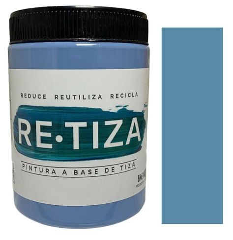 Pintura Vintage/Tizada, color AZUL PIEDRA 1 Kilo, Base Agua Retiza-0