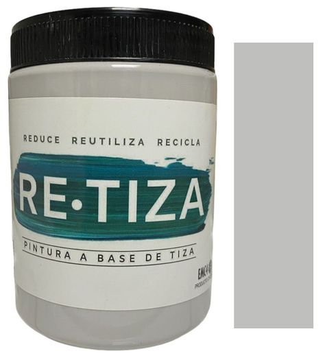 Pintura Vintage/Tizada, color GRIS CLARO/PERLA 1 Kilo, Base Agua Retiza-0