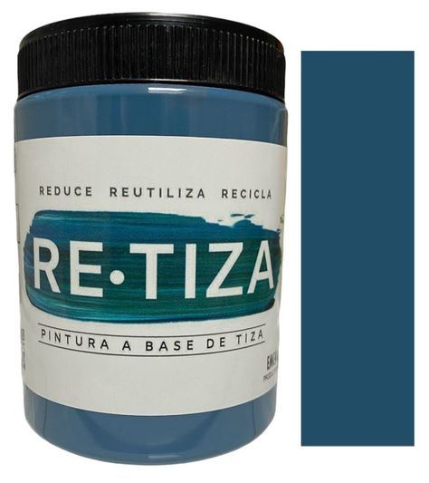 AZUL PETROLEO/INDIGO 1 Kilo. Pintura tizada/Vintage base agua Retiza-0