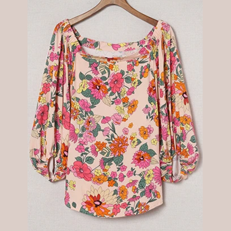 Blusa de hombros elasticados de viscosa-1