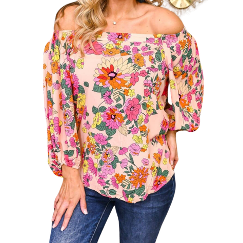 Blusa de hombros elasticados de viscosa-0