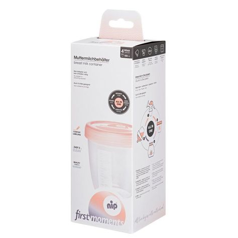 Contenedor de Leche Materna 1eros Momentos pack 4 NIP-0