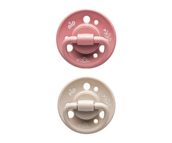 Chupetes Cherry Green Caucho 6+ meses 2 unidades Rosa Beige-1