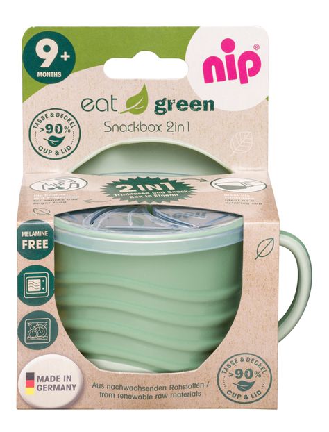 Pocillo Snack 2 en 1 Green Verde Materias Primas Renovables NIP-0