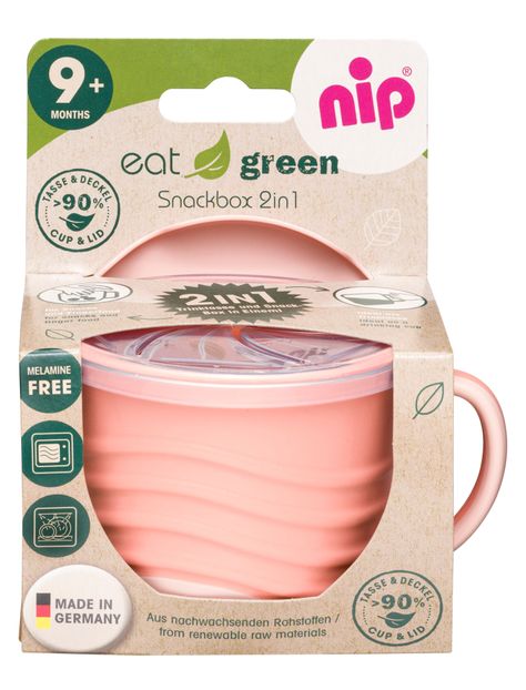 Pocillo Snack 2 en 1 Green Rosa Materias Primas Renovables NIP-0