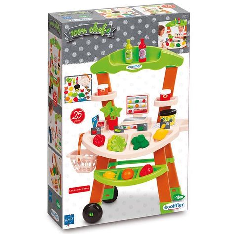 100% CHEF - PUESTO DE MERCADO CON RUEDAS 25PZ, Ecoiffier-4