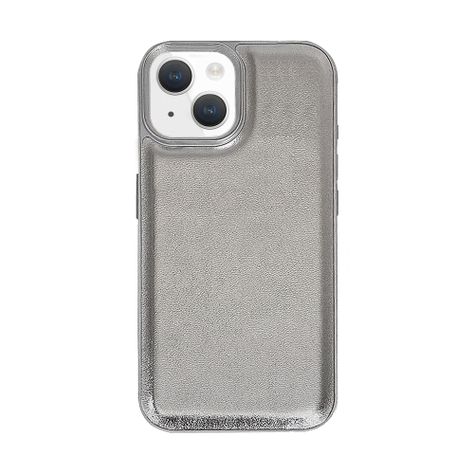 Carcasa Cuero Iphone 13 / 14 / 15 - Plata-0