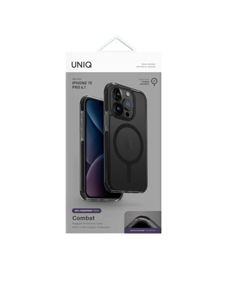 CARCASA UNIQ COMBAT MAGSAFE IPHONE 15 PRO - NEGRO-7