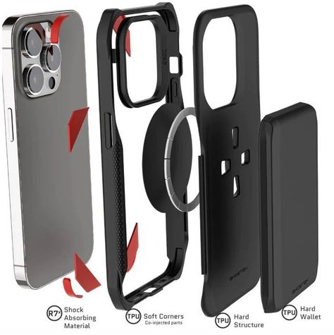 Carcasa Ghostek Exec Magsafe Iphone 15 Pro Negra-5