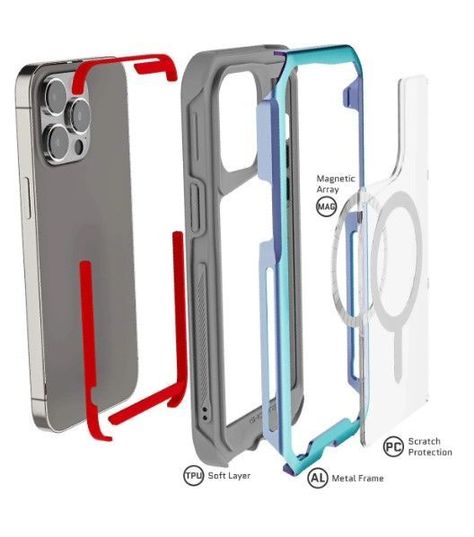 Carcasa Ghostek Atomic Slim Magsafe Iphone 15 Pro Prismatic-3