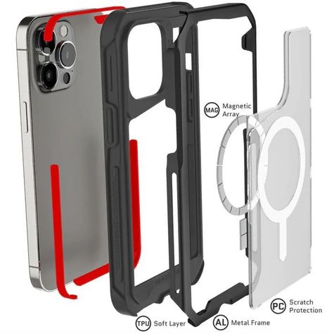 Carcasa Ghostek Atomic Slim Magsafe Iphone 15 Pro Negra-5