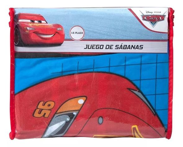 Juego De Sabanas Cars Rayo McQueen 1.5 Plaza-3
