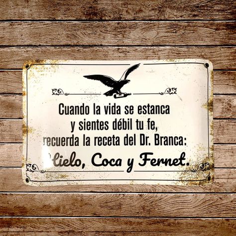 CARTEL CHAPA 25x35 HIELO, COCA Y FERNET - FIRE CHILE-1