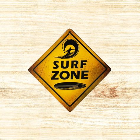 CARTEL CHAPA 18x18 SURF ZONE - FIRE CHILE-1