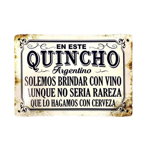 CARTEL CHAPA 25x35 EN ESTE QUINCHO ARGENTINO - FIRE CHILE-0