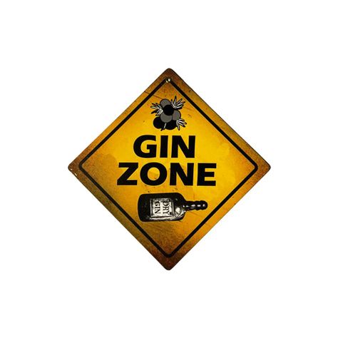 CARTEL CHAPA 18x18 GIN ZONE - FIRE CHILE-0