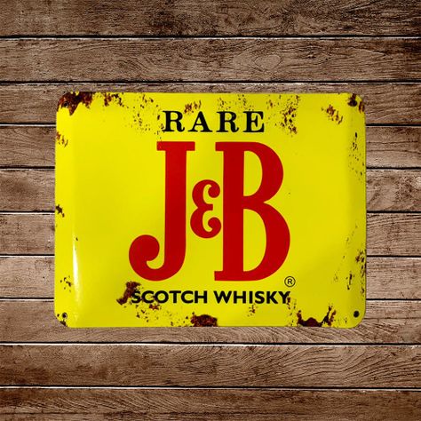 CARTEL CHAPA 32x42 J&B SCOTCH WHISKY - FIRE CHILE-1