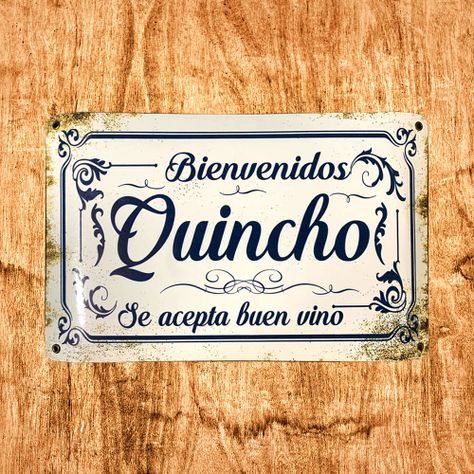 CARTEL CHAPA 25x35 BIENVENIDOS QUINCHO - FIRE CHILE-1
