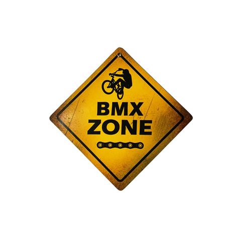 CARTEL CHAPA 18x18 BMX ZONE - FIRE CHILE-0