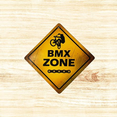 CARTEL CHAPA 18x18 BMX ZONE - FIRE CHILE-1