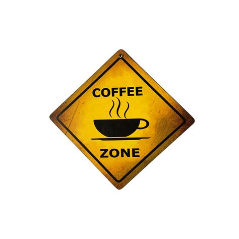 CARTEL CHAPA 18x18 COFFE ZONE - FIRE CHILE-0