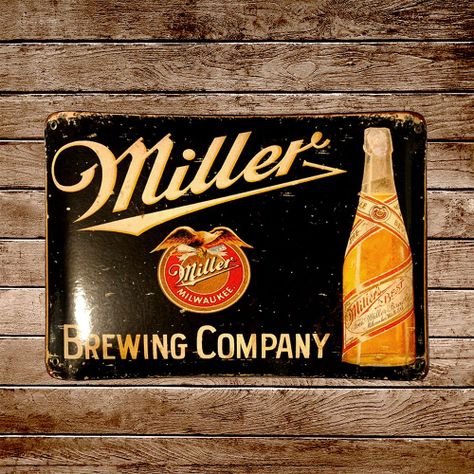 CARTEL CHAPA 25x35 MILLER BREWING COMPANY - FIRE CHILE-1