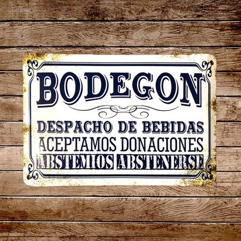 CARTEL CHAPA 25x35 BODEGON DESPACHO DE BEBIDAS - FIRE CHILE-1