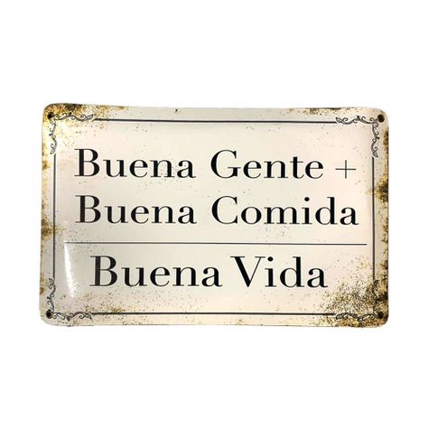 CARTEL CHAPA 25x35 BUENA GENTE + BUENA COMIDA - FIRE CHILE-0