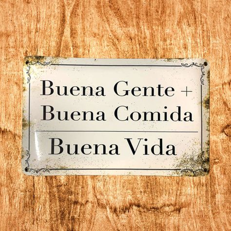 CARTEL CHAPA 25x35 BUENA GENTE + BUENA COMIDA - FIRE CHILE-1