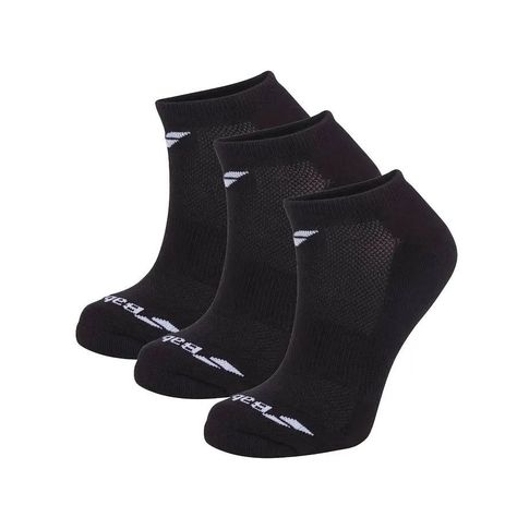 Calcetín Deportivo Babolat Negro Invisible - 3 Pares Tenis Padel-0