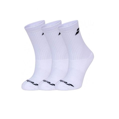Calcetín Deportivo Babolat Blanco - 3 Pares Tenis/Padel-1