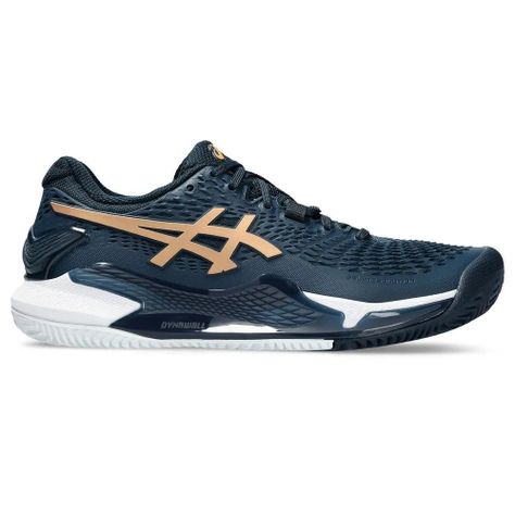 Zapatilla Asics Mujer Gel Resolution 9 Clay French Blue Tenis Padel-0