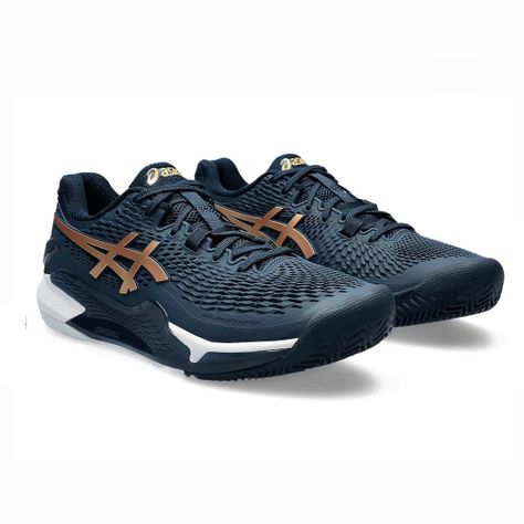 Zapatilla Asics Mujer Gel Resolution 9 Clay French Blue Tenis Padel-1