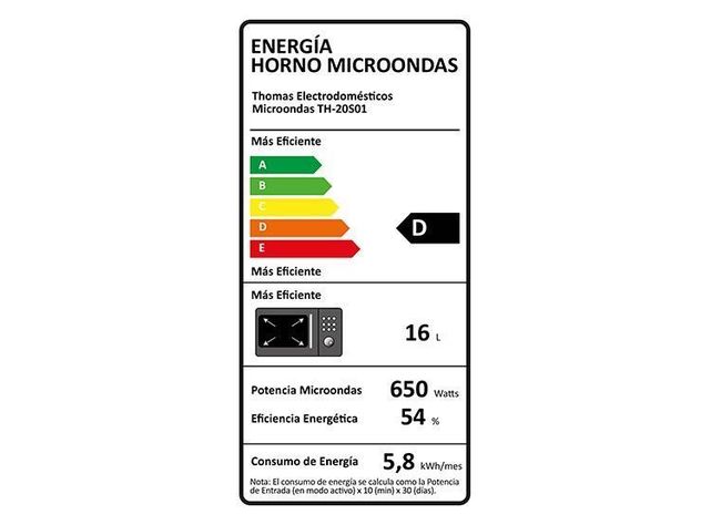 Microondas Thomas 20 litros TH-20S01-3