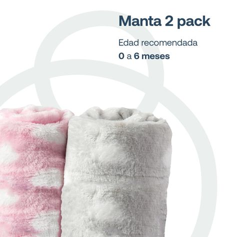 Pack 2 Mantas Bebe Hipoalergénica 100*80 cm Rosa Bebesit-1