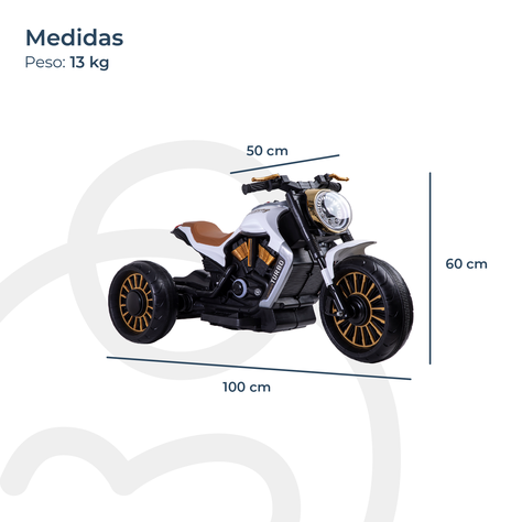 Moto 3 Ruedas a Batería Eléctrica SX Blanca-5