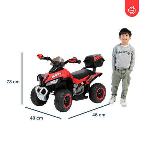 Cuadrimoto a Batería Quad Lx Roja Bebesit-5