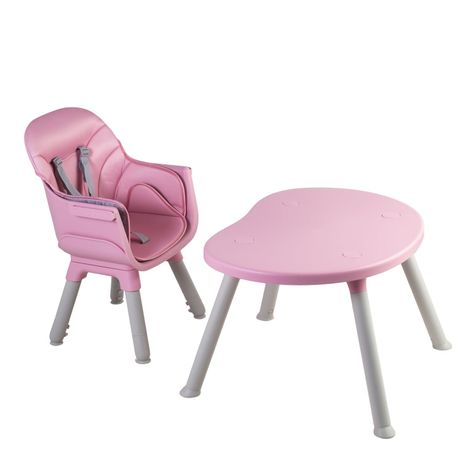 Silla de Comer Baby Desk 4 en1 Rosa Bebesit-1