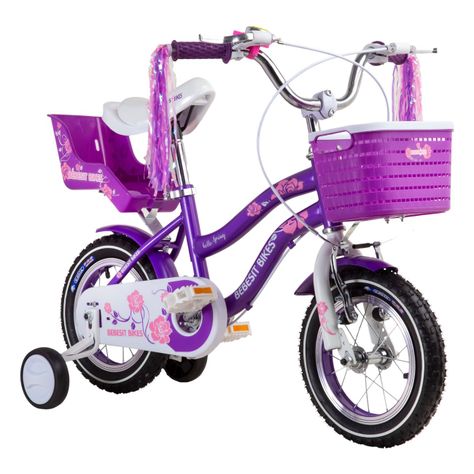 Bicicleta Infantil Queen Aro 12 Morada Bebesit-0