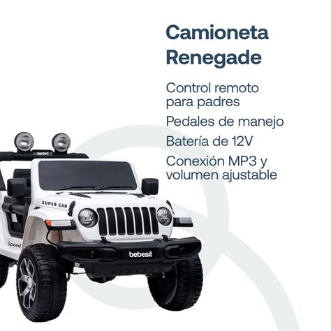 Camioneta Eléctrica Bebesit Renegade - Blanco-1