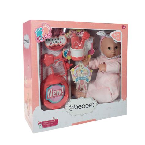 Muñeca Bebe Olivia 42cm con accesorios-0