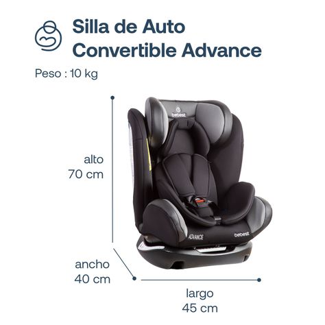 Silla de Auto Convertible Advance Gris Bebesit-6