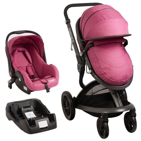 Coche Travel System Quantum Rosa Bebesit-0