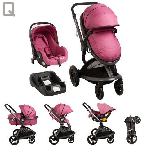 Coche Travel System Quantum Rosa Bebesit-3